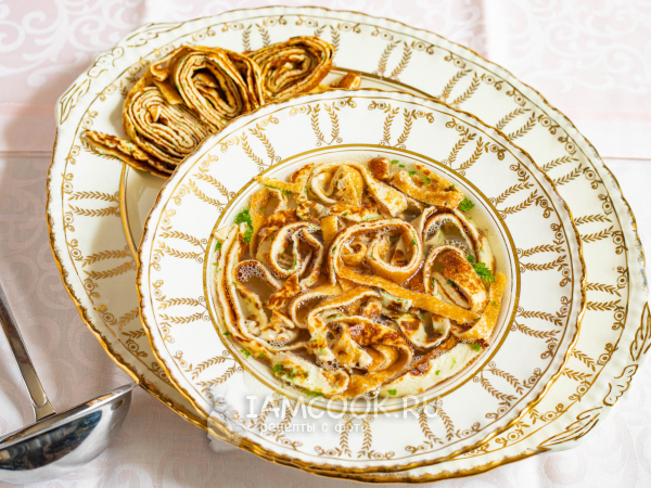 Суп с блинами, рецепт с фото