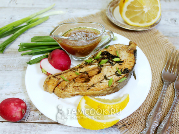 Кета в горчично-соевом соусе в фольге, рецепт с фото