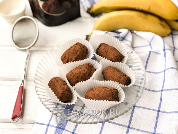 ПП пирожное «Картошка» из хлебцев и банана, рецепт с фото