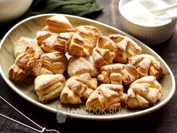 Творожное печенье с маргарином, рецепт с фото