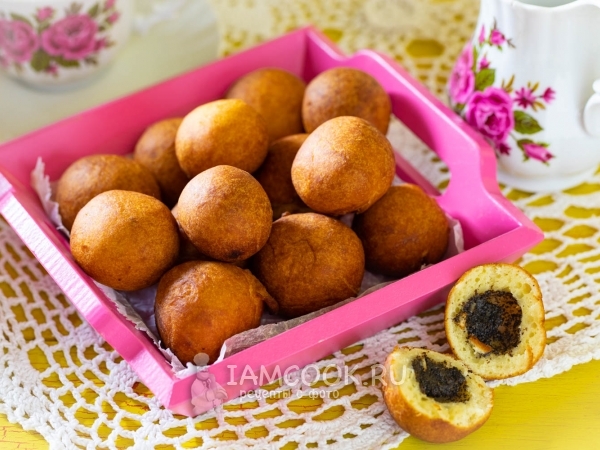 Пончики с маком, рецепт с фото