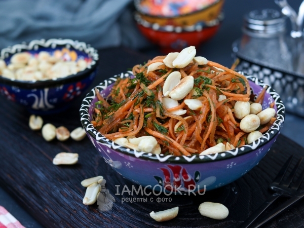 Салат из моркови и арахиса в восточном стиле, рецепт с фото