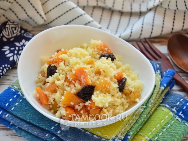 Кускус с сухофруктами, рецепт с фото