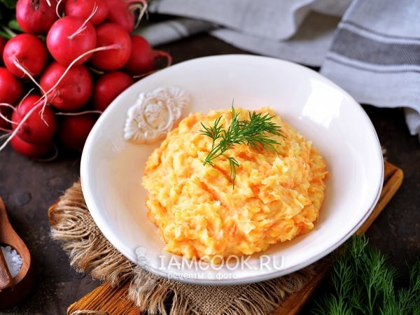 Картофельно-морковное пюре, рецепт с фото