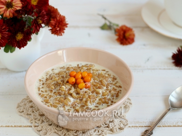Каша из полбы в мультиварке (на молоке), рецепт с фото