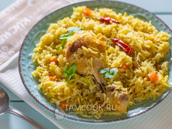 Плов из окорочков, рецепт с фото