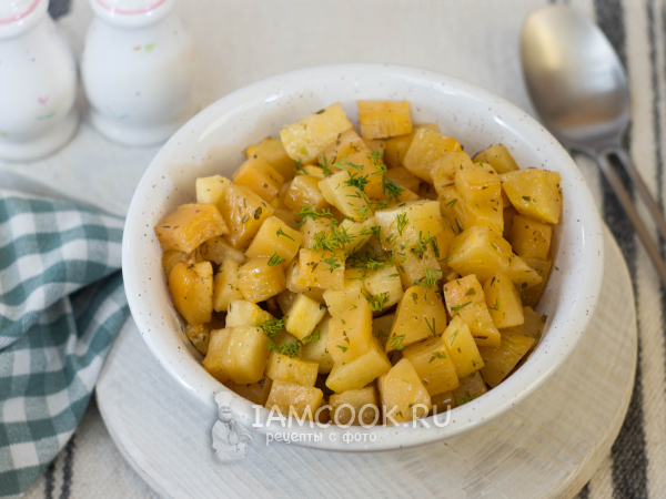 Репа с тимьяном в духовке, рецепт с фото