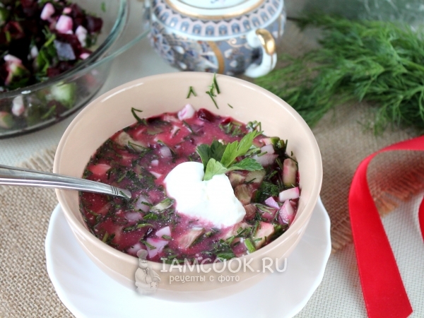 Свекольник с квасом, рецепт с фото