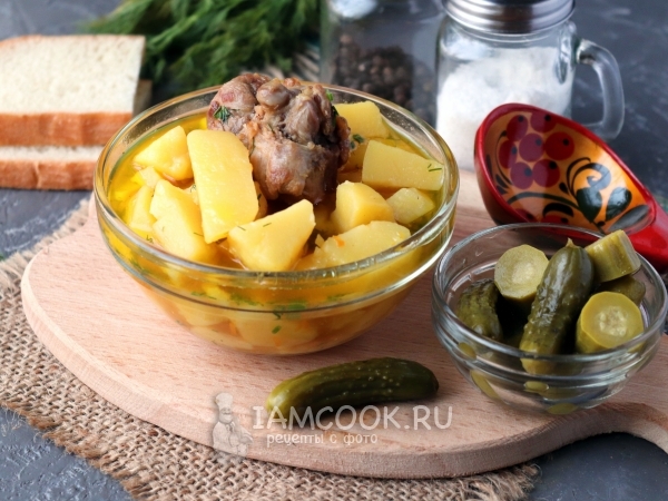 Гусь с картошкой в казане, рецепт с фото