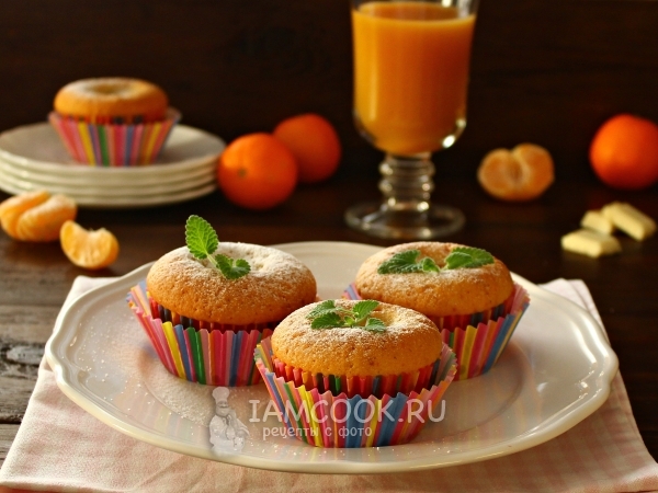 Кексы с целыми мандаринами, рецепт с фото