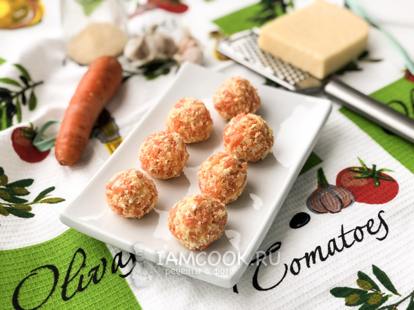 Морковные шарики с творогом, рецепт с фото