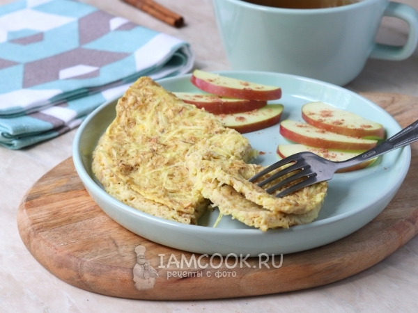 Овсяноблин в микроволновке, рецепт с фото