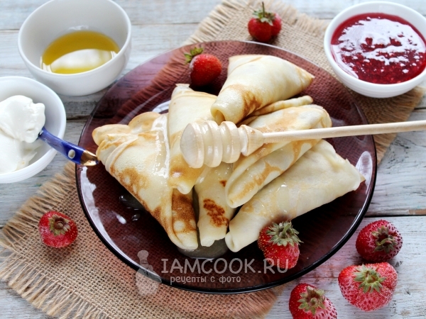 Классические тонкие блины на сыворотке, рецепт с фото