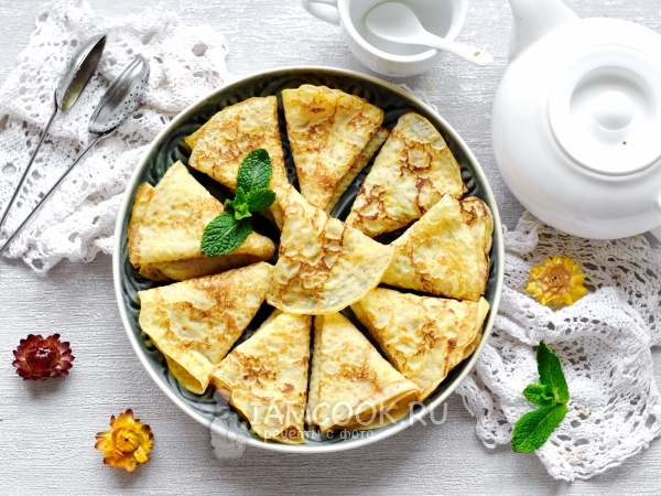 Блины на майонезе и воде, рецепт с фото