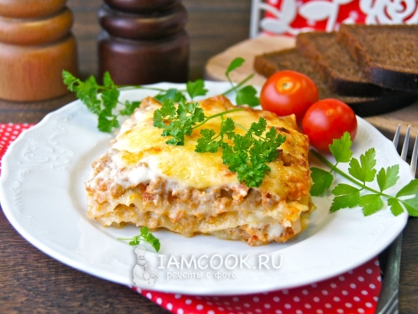 Лазанья в микроволновке, рецепт с фото