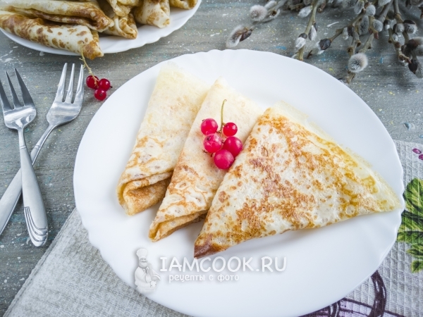 Блины на кукурузном крахмале, рецепт с фото