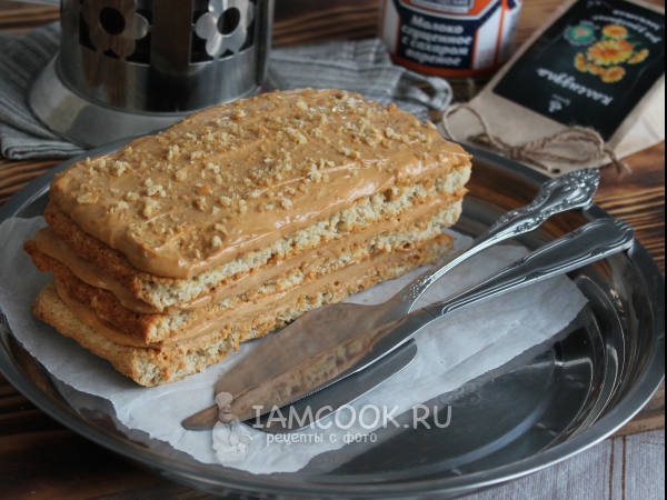 Торт из овсяных хлопьев, рецепт с фото