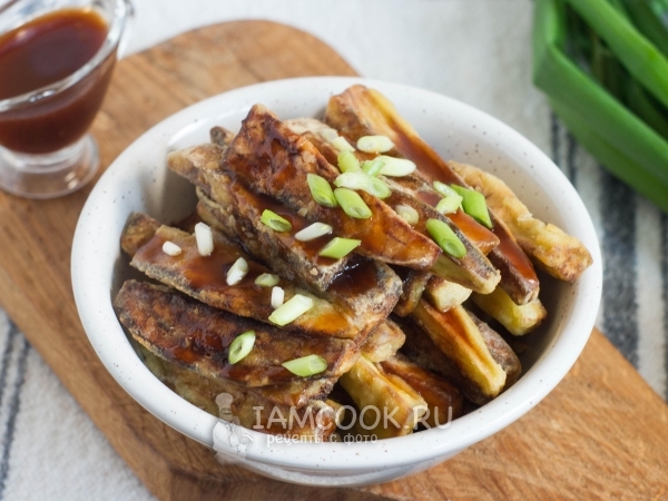 Хрустящие баклажаны с кисло-сладким соусом, рецепт с фото