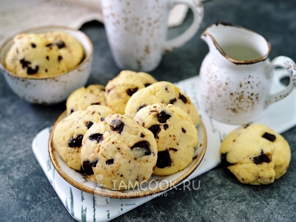 Печенье с шоколадом в микроволновке, рецепт с фото