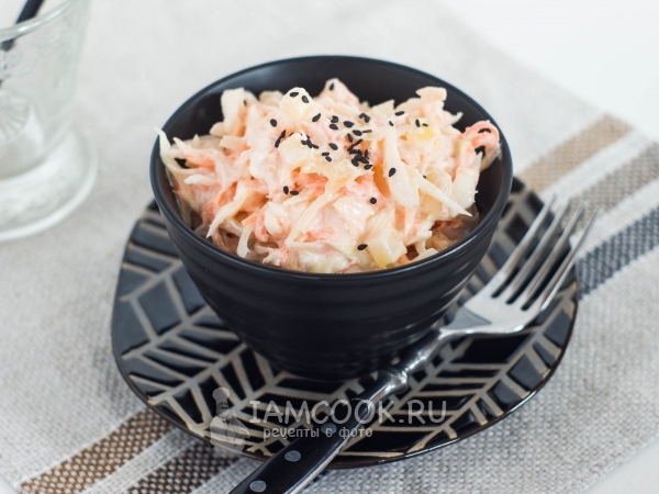 Салат «Коулсло» с ананасами, рецепт с фото