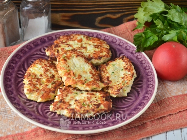 Куриные котлеты с кабачком и сыром, рецепт с фото