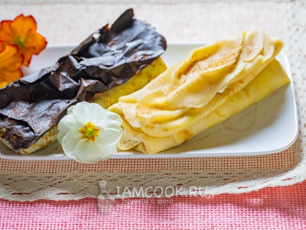 Блины с кремом, рецепт с фото