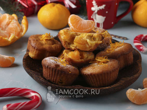 Маффины с мандаринами и тыквой, рецепт с фото