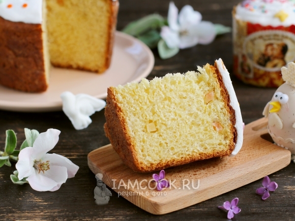 Сдобные творожные куличи с цукатами, рецепт с фото