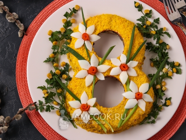 Салат «8 марта», рецепт с фото