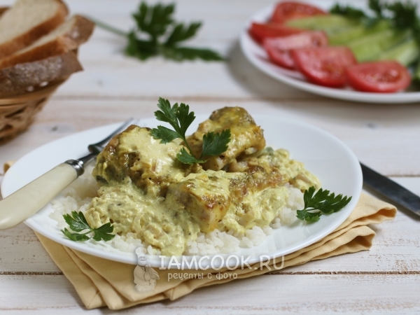 Навага в сметане, рецепт с фото