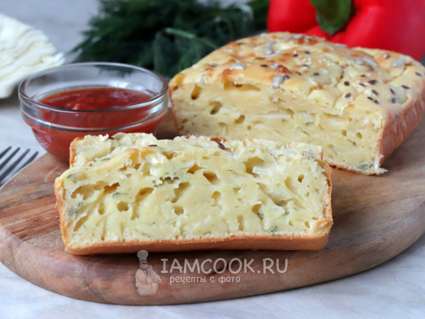 Заливной пирог с капустой на молоке, рецепт с фото