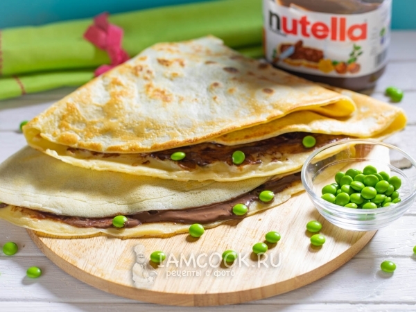 Блины с нутеллой, рецепт с фото
