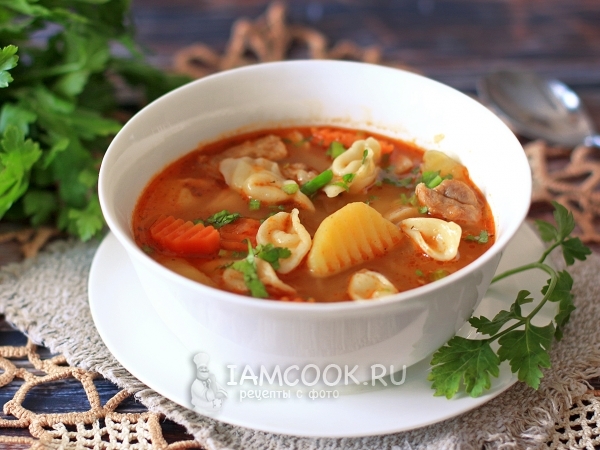 Мясной суп с ракушками по-восточному, рецепт с фото