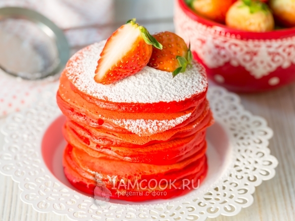 Панкейки «Красный бархат», рецепт с фото