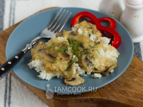 Рис с шампиньонами в духовке, рецепт с фото