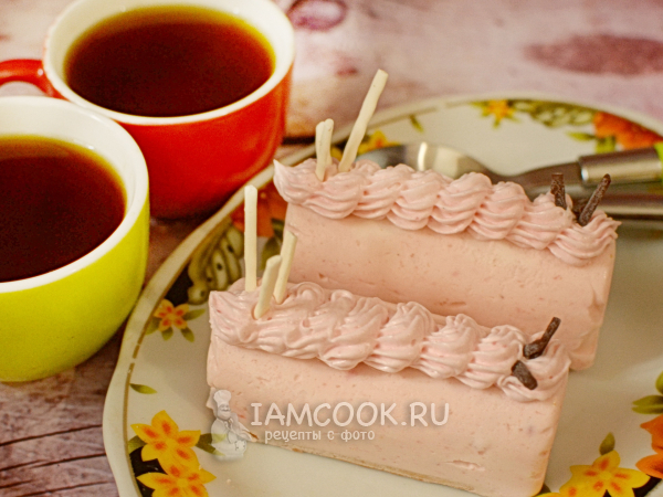 Муссовые пирожные со сгущенкой, рецепт с фото