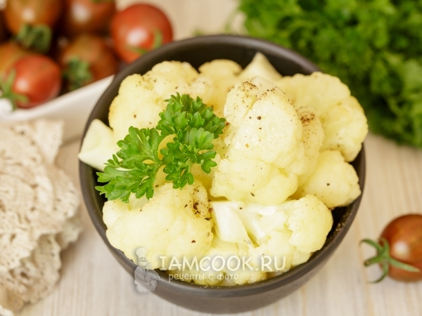 Цветная капуста с чесноком, рецепт с фото