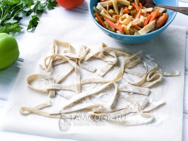 Лапша для лагмана, рецепт с фото