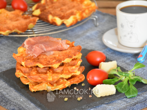 Бельгийские вафли с сыром, рецепт с фото