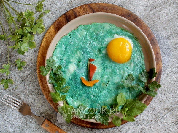 Цветная яичница, рецепт с фото