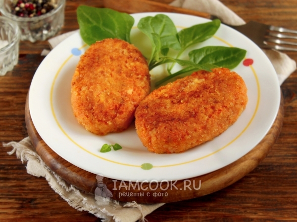Морковные котлеты с творогом, рецепт с фото