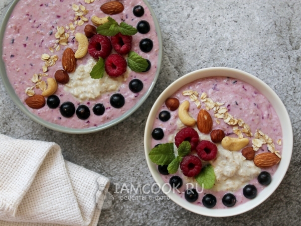 Смузи боул с овсянкой, рецепт с фото