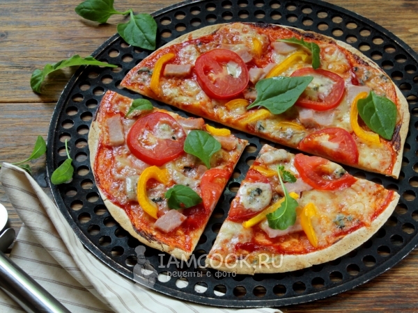 Пицца на тортилье, рецепт с фото