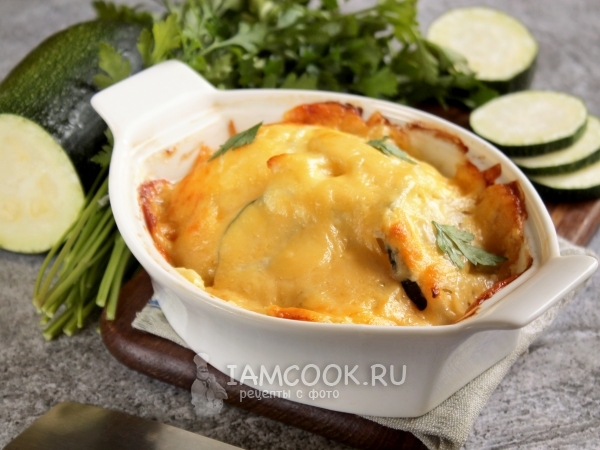 Мясо по-французски с кабачком, рецепт с фото