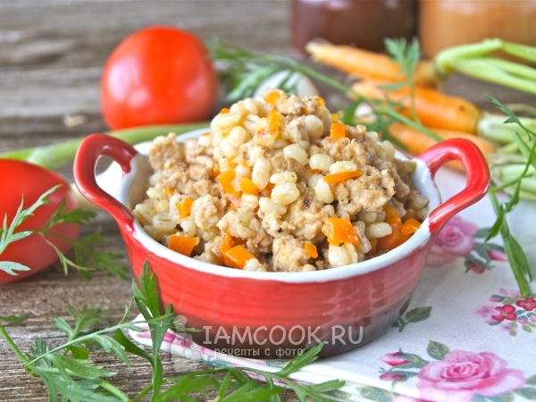 Перловка с фаршем, рецепт с фото