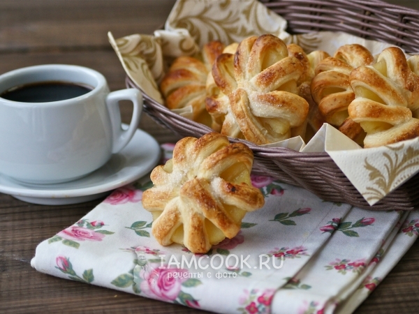 Ананас в слоеном тесте, рецепт с фото