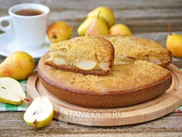 Пирог с грушами в мультиварке, рецепт с фото