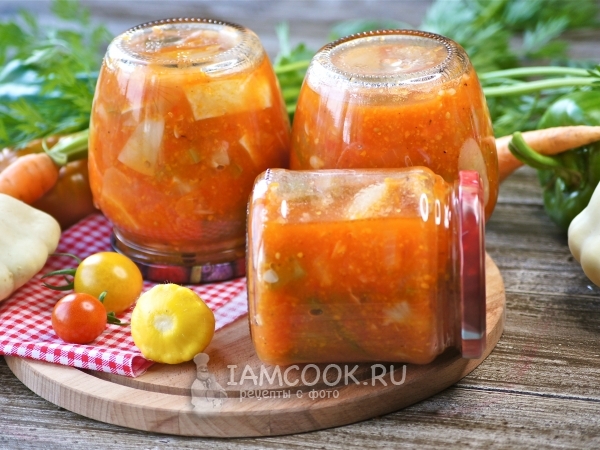 Лечо из патиссонов на зиму, рецепт с фото