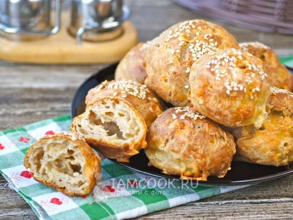 Сырные булочки из заварного теста, рецепт с фото
