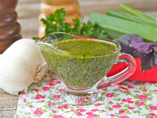 Соус из зелени, рецепт с фото